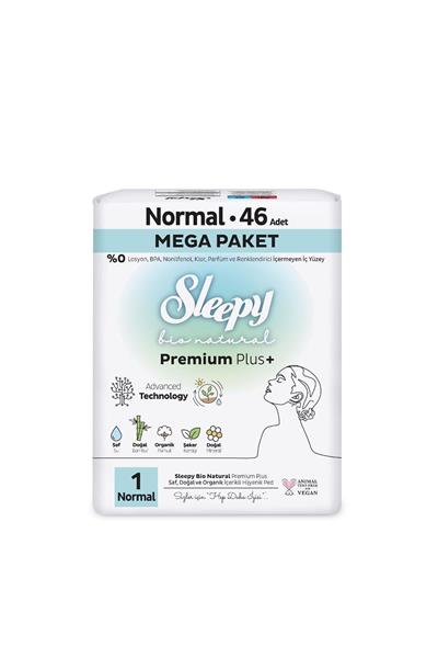 Sleepy Bio Natural Premium Plus Hijyenik Ped Mega Paket Normal No: 1 46_lı