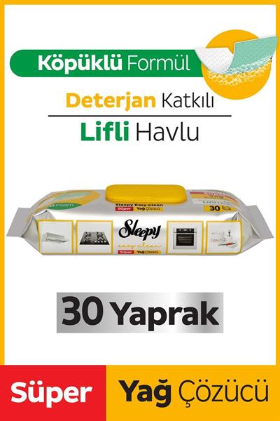 Sleepy Easy Clean Yağ Çözücü Havlu 30 Yaprak