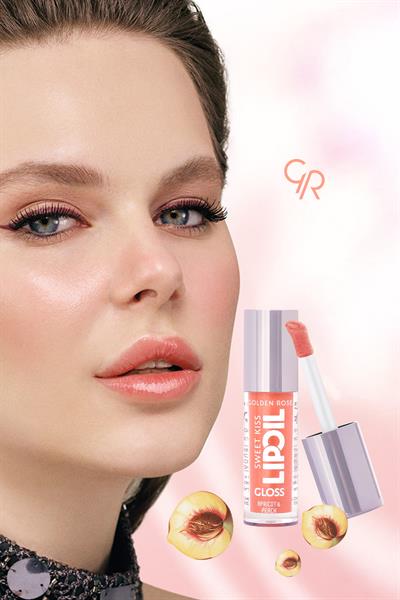 Sweet Kiss Lip Oil Gloss No:02 Dudak Parlatıcı Yağ Şeftali, Gül & Jojoba Yağlı 4,7 ml
