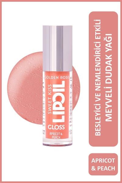Sweet Kiss Lip Oil Gloss No:02 Dudak Parlatıcı Yağ Şeftali, Gül & Jojoba Yağlı 4,7 ml