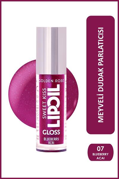 Sweet Kiss Lip Oil Gloss No:07 Dudak Parlatıcı Yağ Yaban Mersini & Jojoba Yağlı 4,7 ml