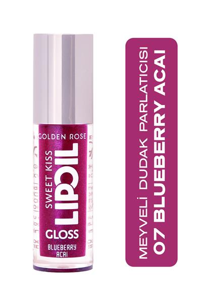 Sweet Kiss Lip Oil Gloss No:07 Dudak Parlatıcı Yağ Yaban Mersini & Jojoba Yağlı 4,7 ml