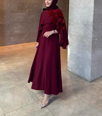 Elena  Dress | Bordo 