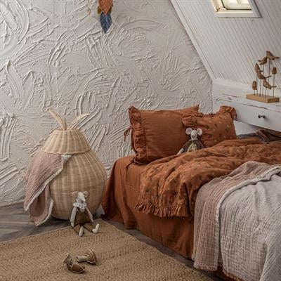Ecocotton Mirela Bebek Nevresim Takımı %100 Organik Pamuk Müslin Nakışlı Terra 100x150 Cm