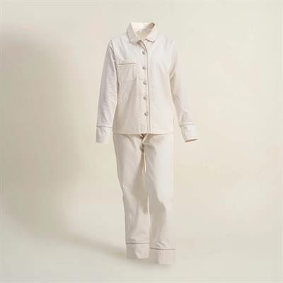 Ecocotton Reya Kadın Pijama Takımı %100 Organik Pamuk KetenKrem