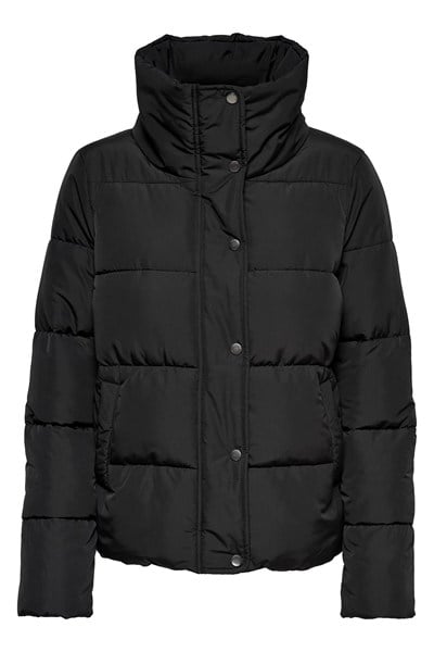 Onlnewcool Puffer Regular Fit Dik Yaka Şişme Kadın Mont 15295424 SİYAH