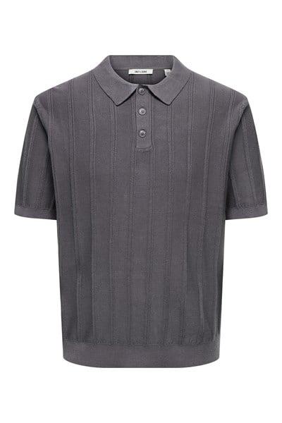 Onsthıjs Çizgili Regular Fit Kısa Kollu Erkek Polo Yaka T Shirt 22036558 VİZON