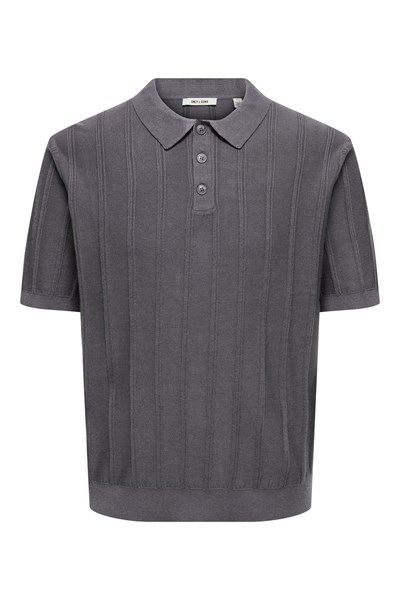 Onsthıjs Çizgili Regular Fit Kısa Kollu Erkek Polo Yaka T Shirt 22036558 VİZON