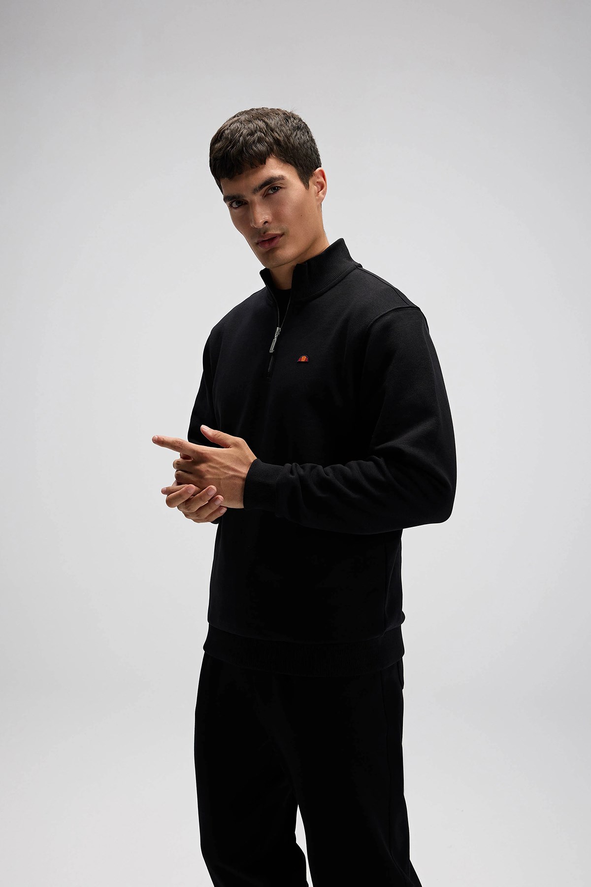 Ellesse Pamuklu Regular Fit Yarım Fermuarlı Dik Yaka Erkek Sweat
