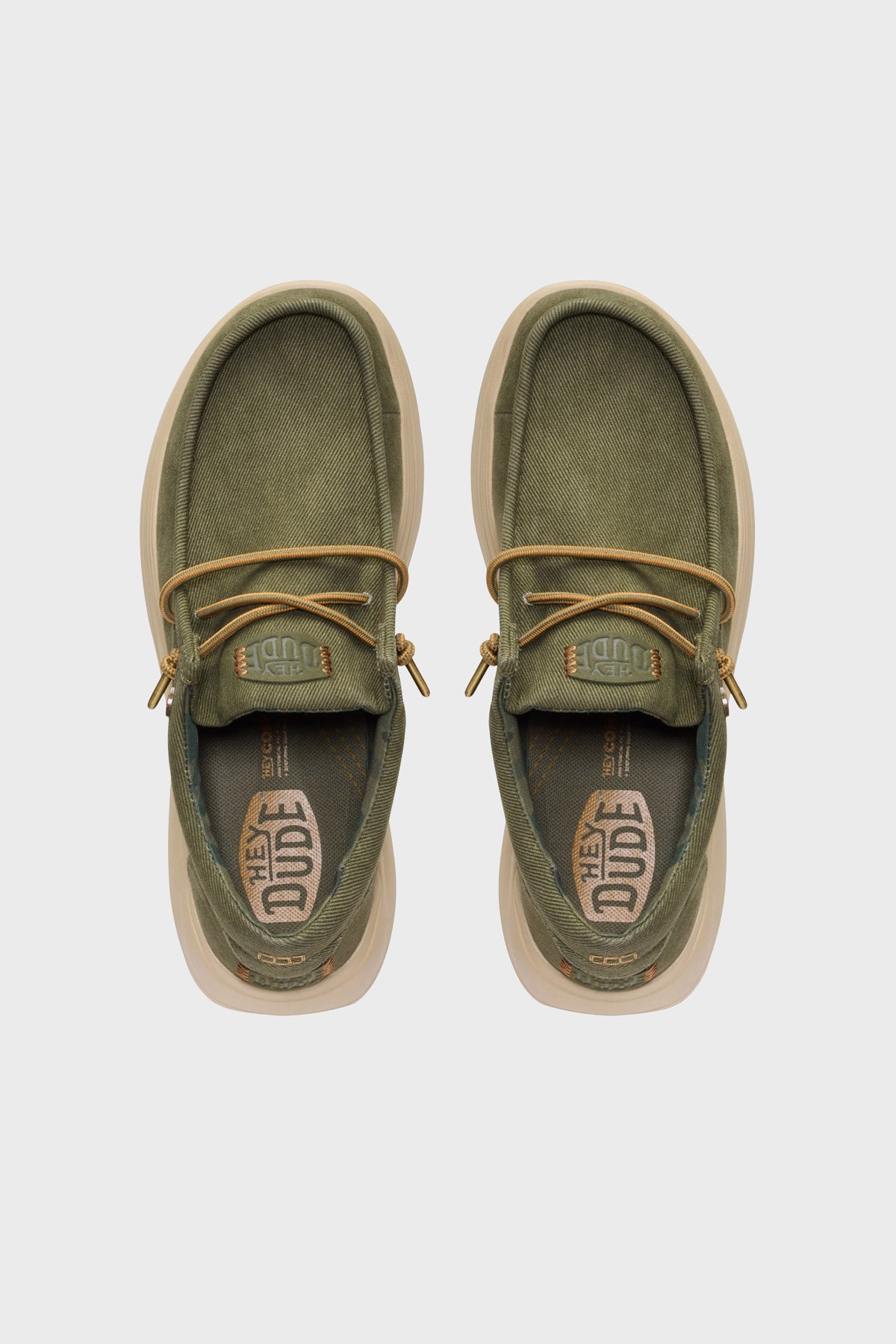 Hey Dude Wally Comf Worn Twill Makosen Erkek Ayakkabı 45113-3BN HAKİ