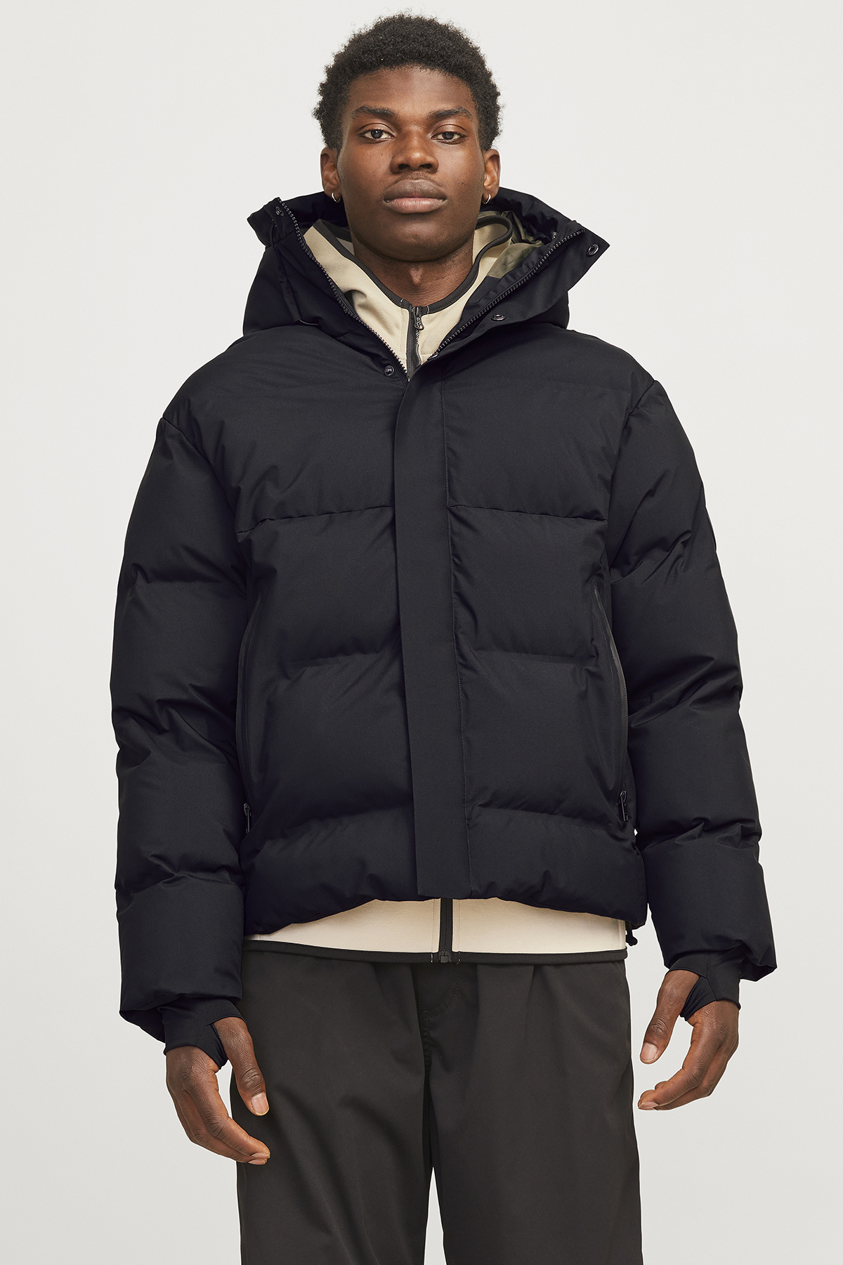 Jack & Jones Core Jcoalpha Regular Fit Kapüşonlu Dik Yaka Şişme