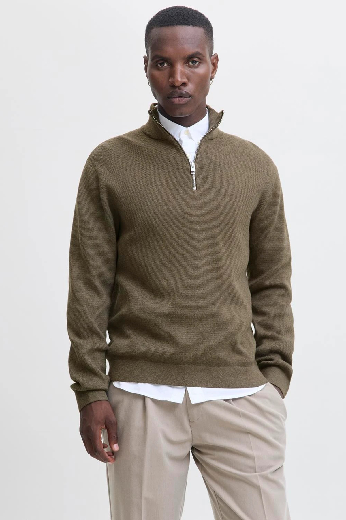 Jack & Jones Premium Jprccmılano % 100 Pamuk Relaxed Fit Dik Yaka