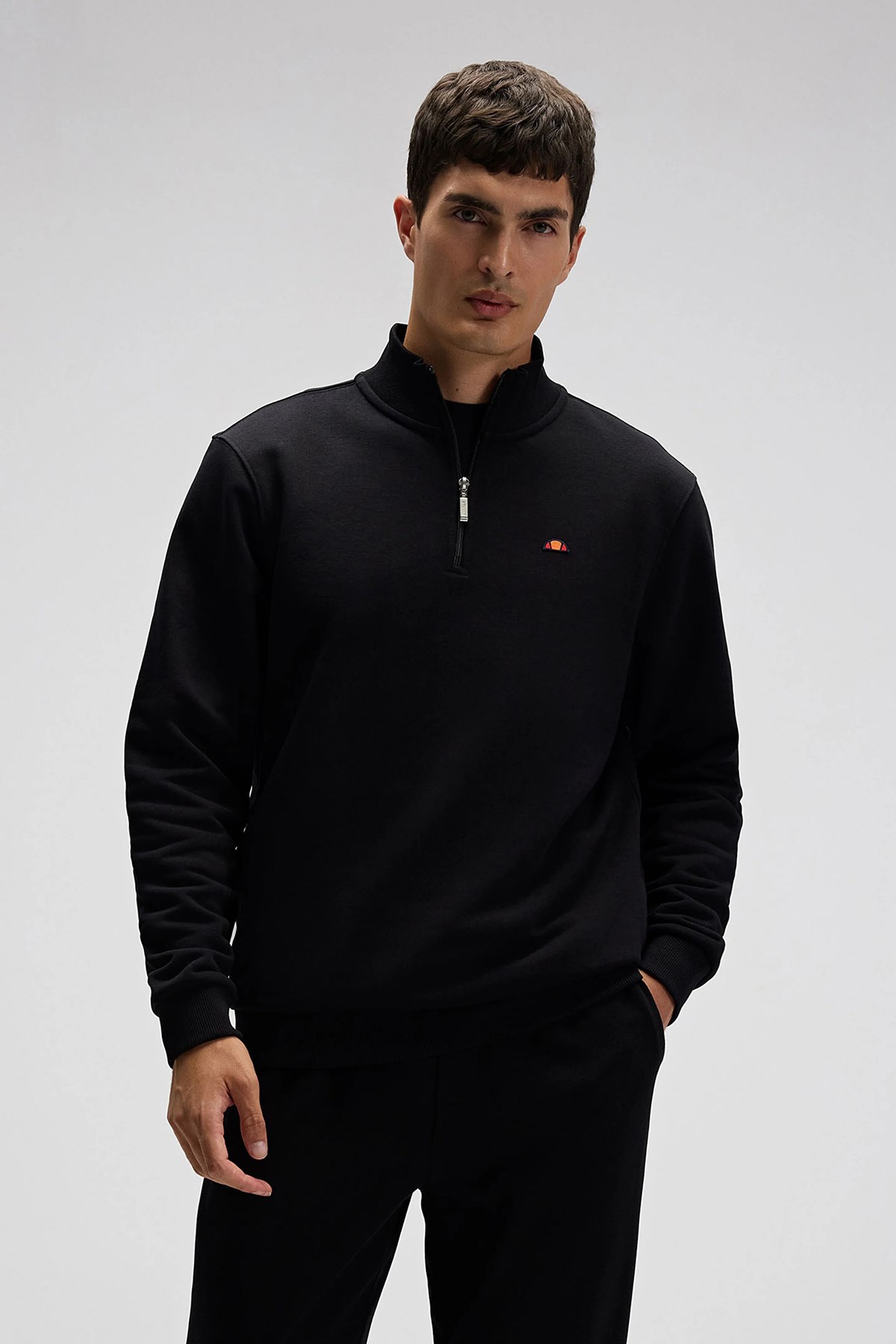 Ellesse Pamuklu Regular Fit Yarım Fermuarlı Dik Yaka Erkek Sweat