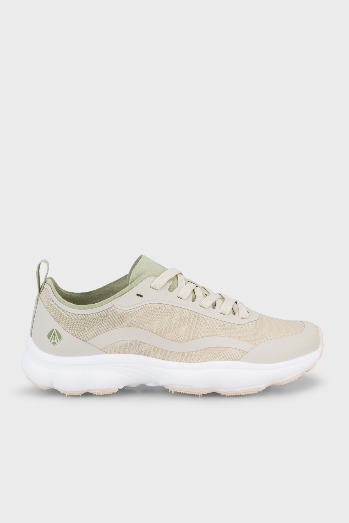 Humtto Logolu Sneaker Kadın Ayakkabı 679-360519B Bej-Su Yeşili