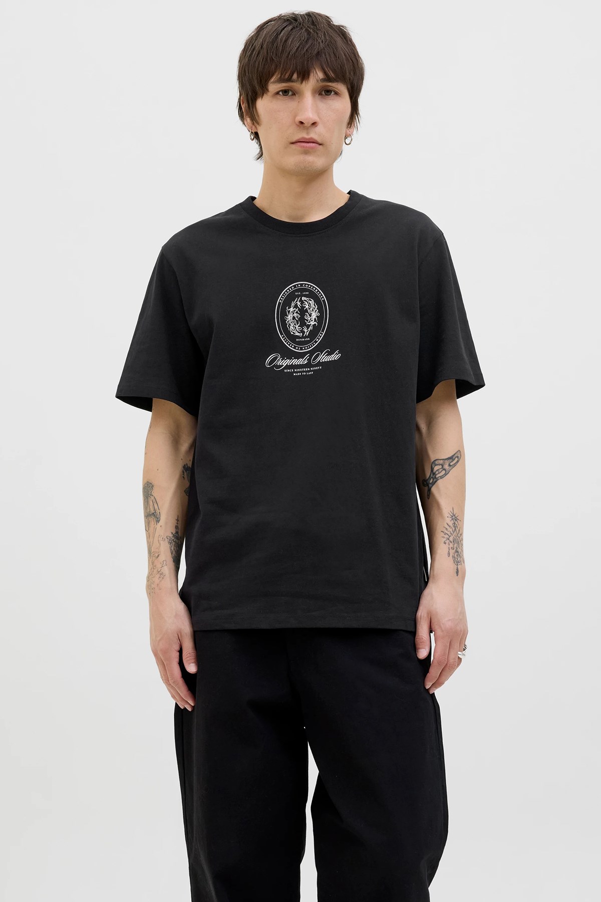 Jack & Jones Originals Jordia Baskılı Pamuklu Relaxed Fit Bisiklet