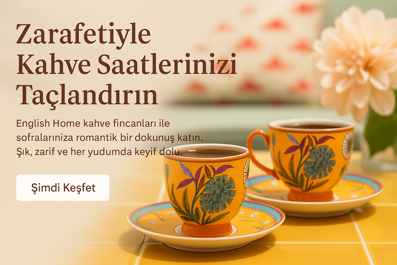 ☕ English Home Kahve Fincanları ile Zarafetin Tadını Çıkarın
