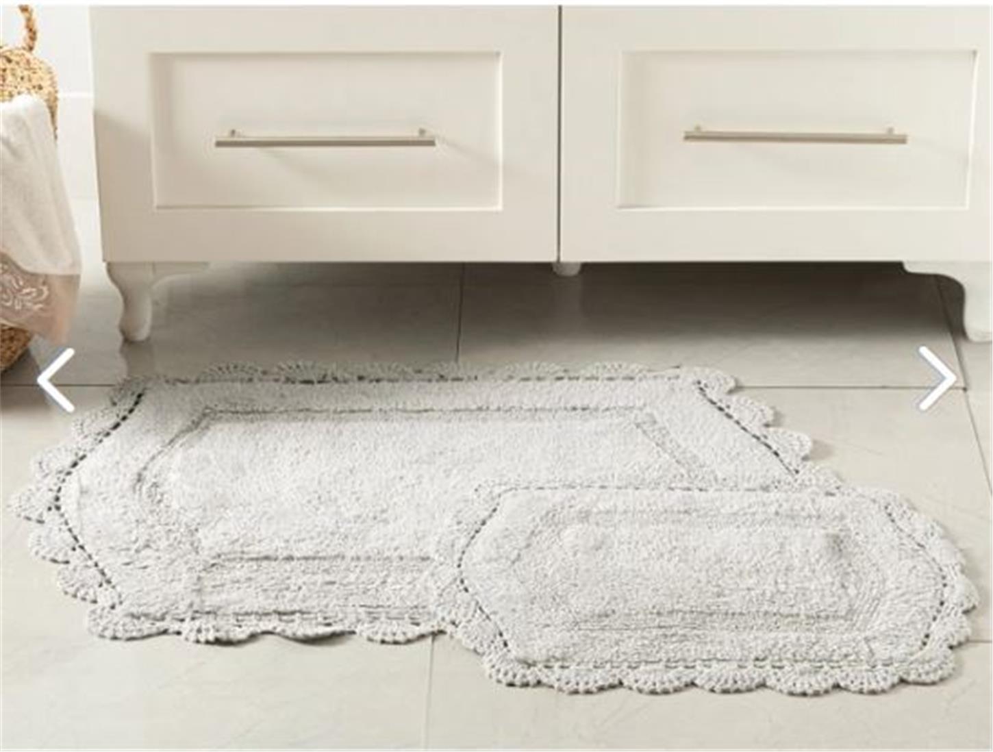English Home Mia Banyo Paspası Seti 60x90+40x60 Gri