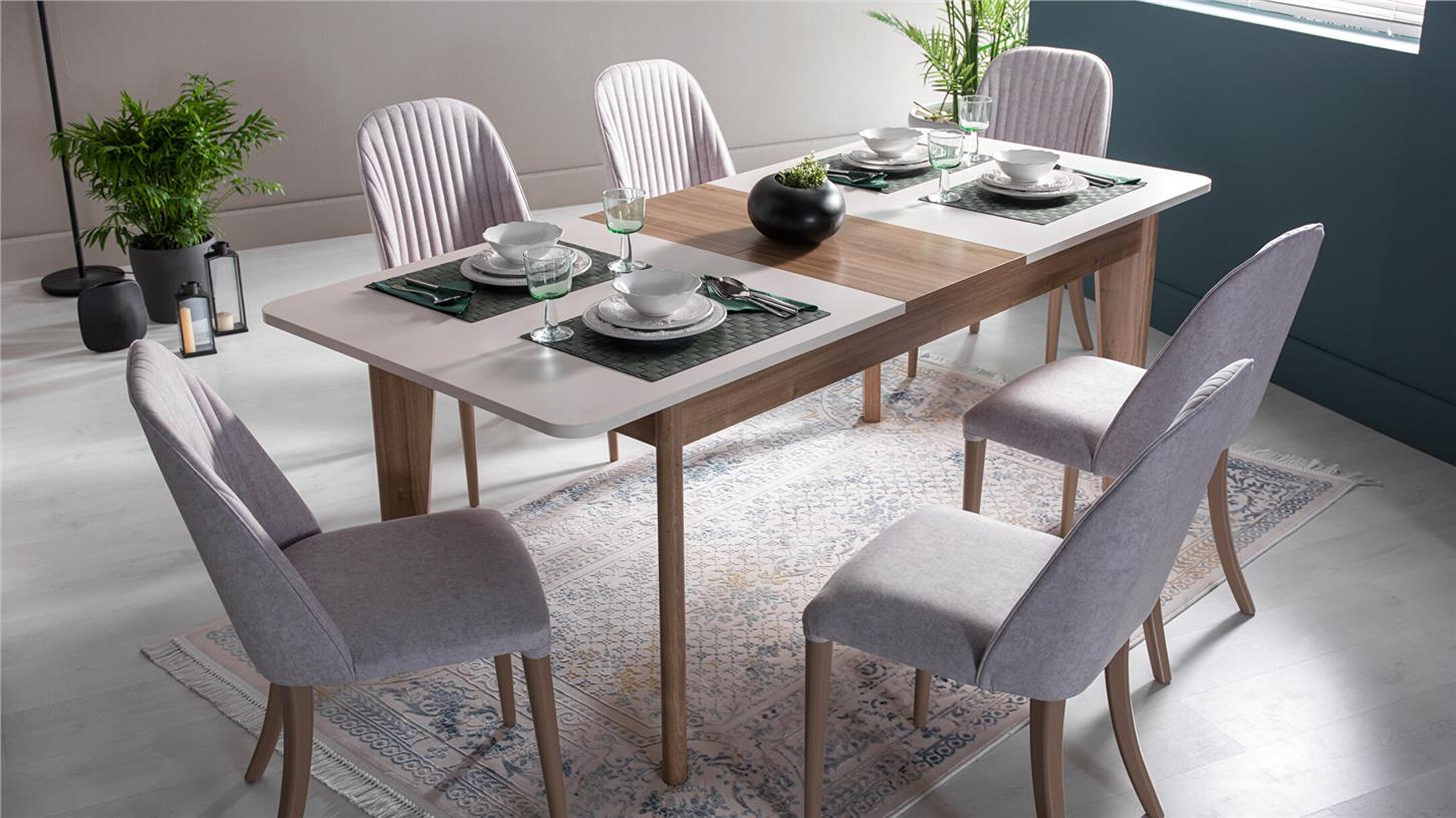 Bellona Mavenna Açılır Yemek Masası Beyaz