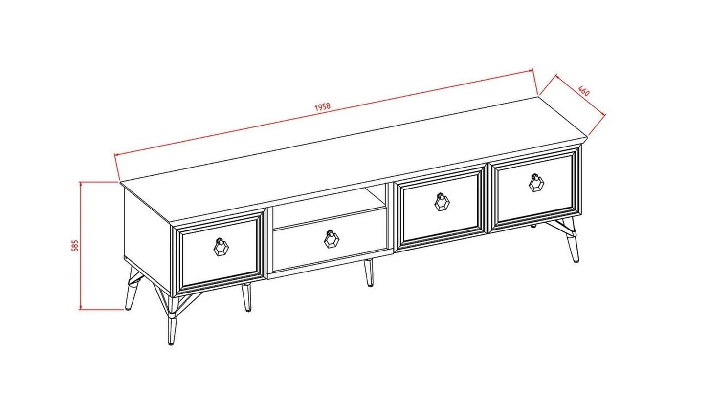 Bellona Valencia TV Sehpası Gri