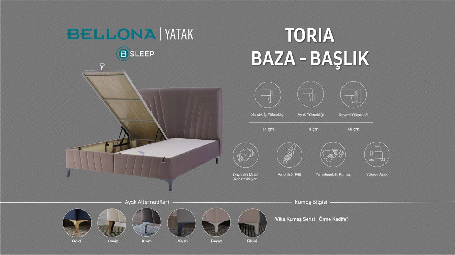 Bellona Toria Baza 160x200 Gri