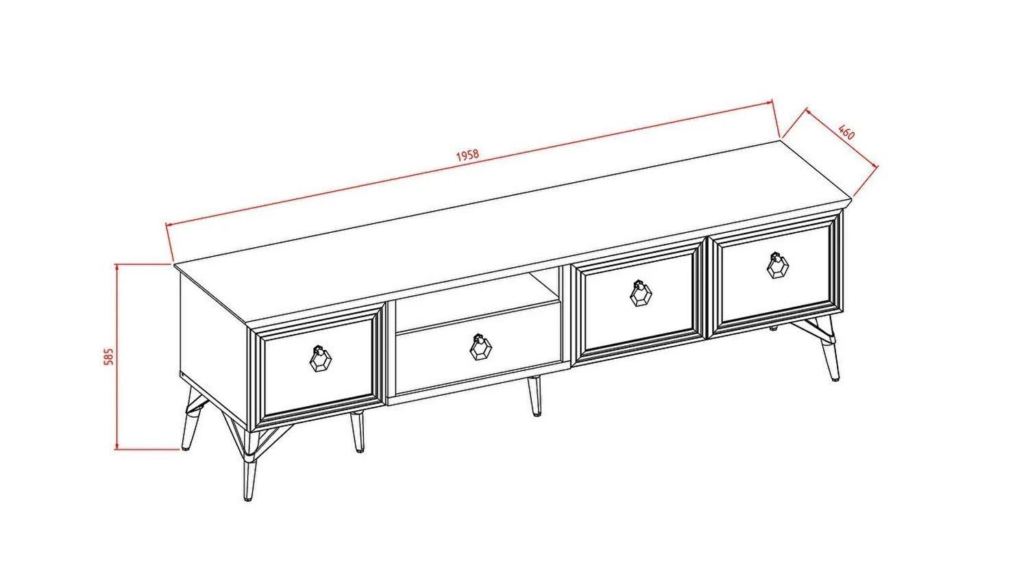 Bellona Valencia TV Sehpası Gri
