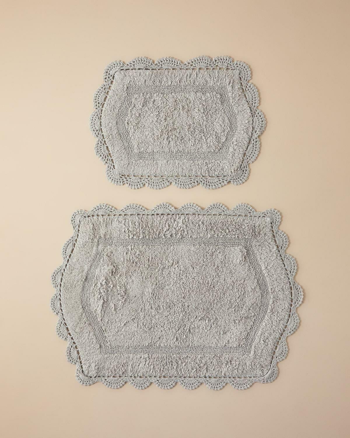 English Home Mia Banyo Paspası Seti 60x90+40x60 Gri