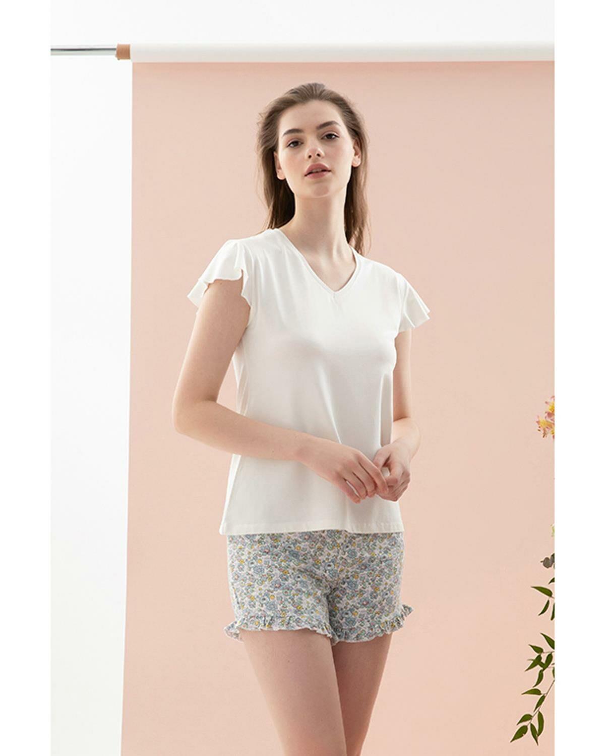 English Home Spring Flower Pijama Takımı XL Mavi