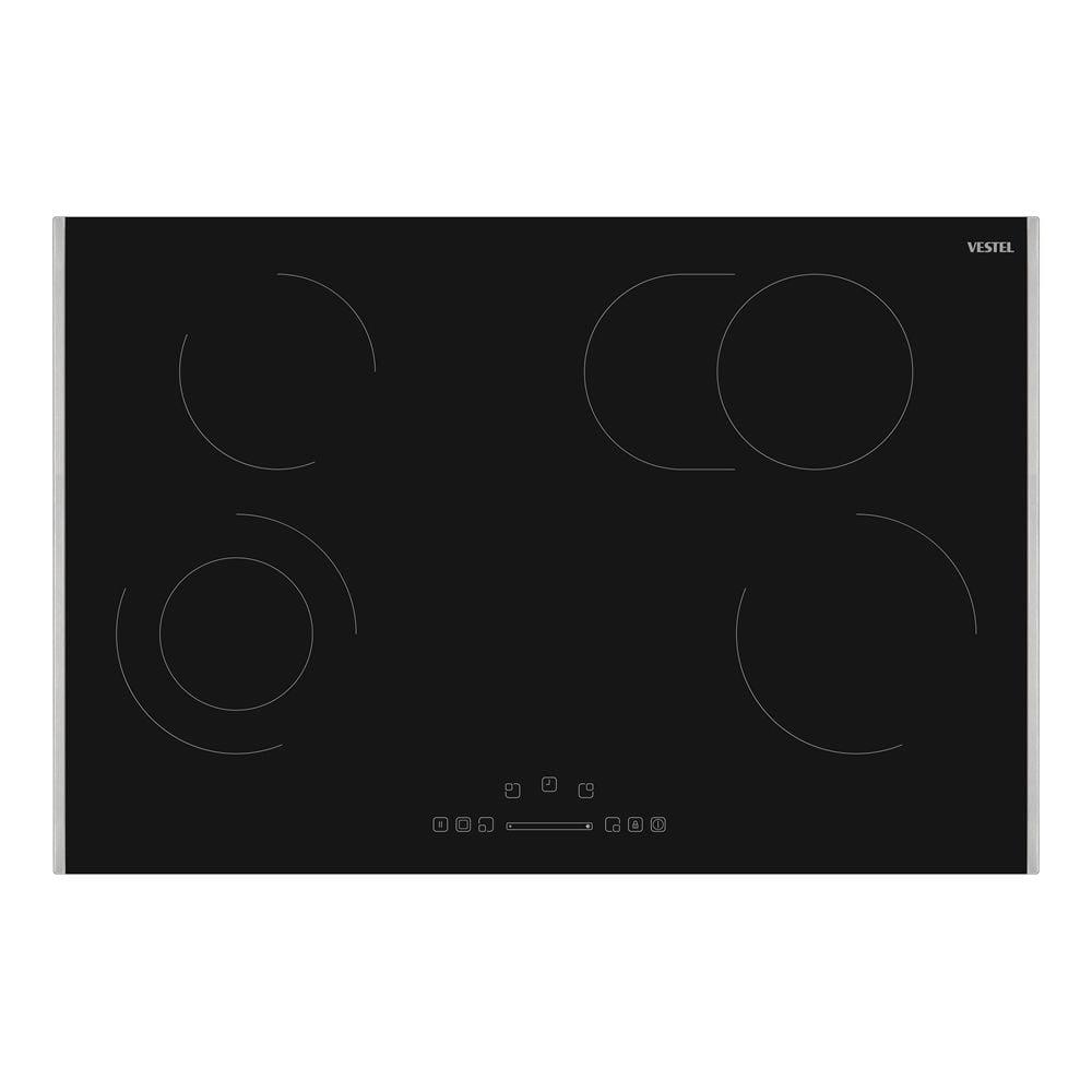 Vestel AO 78370 S VitroSeramik Siyah Ankastre Ocak