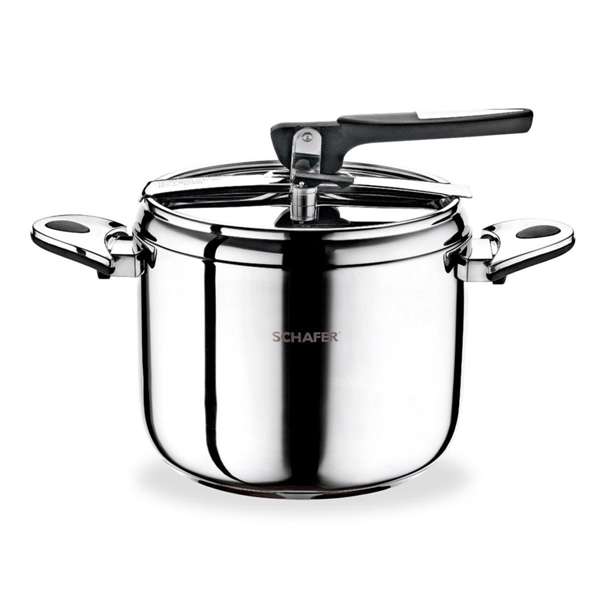 Schafer Pişirme Seti - Classic Düdüklü+Fiesta Tencere 30 cm Siyah