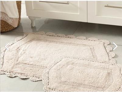 English Home Mia Pamuklu Kaydırmaz Taban Banyo Paspası Seti 60x90-40x60 Cm Bej