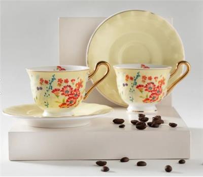 English Home Miranda Kahve Fincan Takımı 4 Parça Açık Sarı