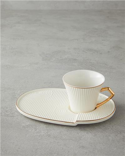 English Home Terra Kahve Fincan Takımı 90 ml Beyaz