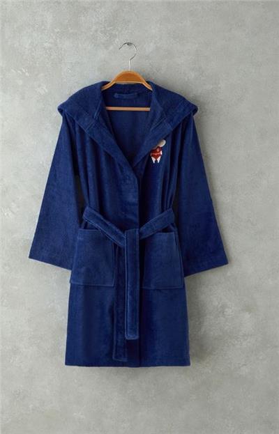 English Home Elephant Çocuk Bornoz 8-10 Yaş Koyu Mavi