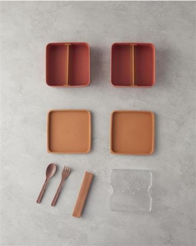 English Home Mezaluna Lunch box 720 ml +720 ml Turuncu