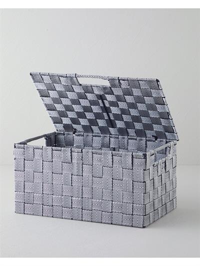 English Home Shine Saklama Kutusu 34x22x17 Siyah-Beyaz