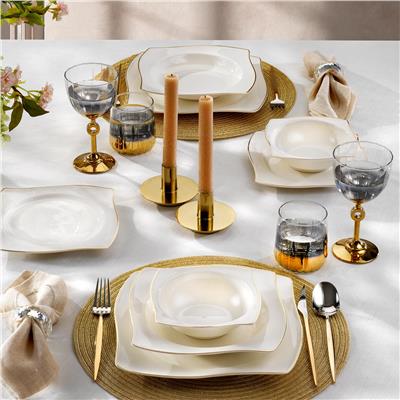 Schafer Bety Yemek Takımı 48 Parça Gold