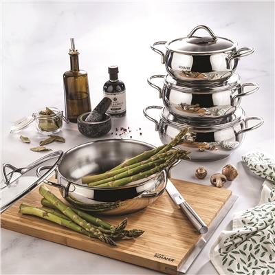 Schafer Cookhaus Çelik Tencere Setei 8 prç Inox
