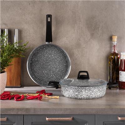 Schafer Eternal Basık Tnc.26cm+Tava26cm 2li St Gri