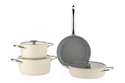 Schafer Gravita Seramik Tencere Seti 7 prç Krem