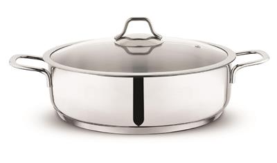 Schafer Held Çelik Basık Tencere 24 cm 2 prç Inox