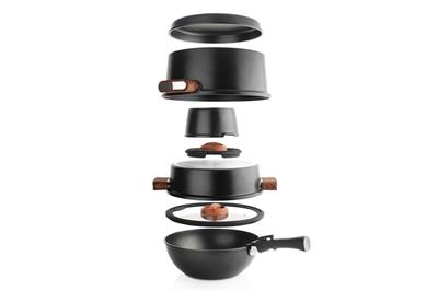 Schafer Matrix Döküm Tencere Seti 8 prç Siyah