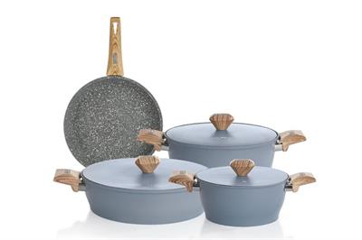 Schafer Toscana Döküm Tencere Seti 7 prç Mavi