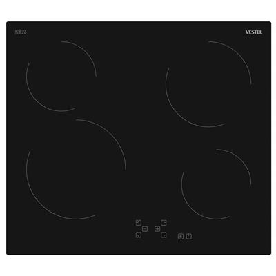 Vestel AO 6330 S VitroSeramik Siyah Ankastre Ocak