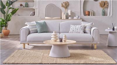 Bellona Boheems Üçlü Koltuk Krem