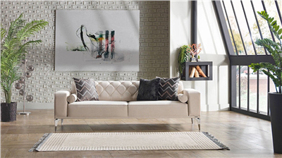 Bellona Loretto Üçlü Koltuk Krem