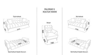Bellona Palermo S Üçlü Koltuk