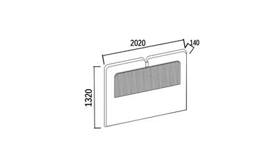 Bellona Estella 160 Lık Yatak Başlığı Mondero Krem