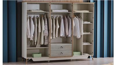 Bellona Valencia 6 Kapılı Gardırop Krem