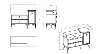 Bellona Valencia Makyaj Masası Krem
