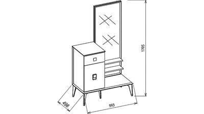 Bellona Alvis Makyaj Masası (Aynalı)